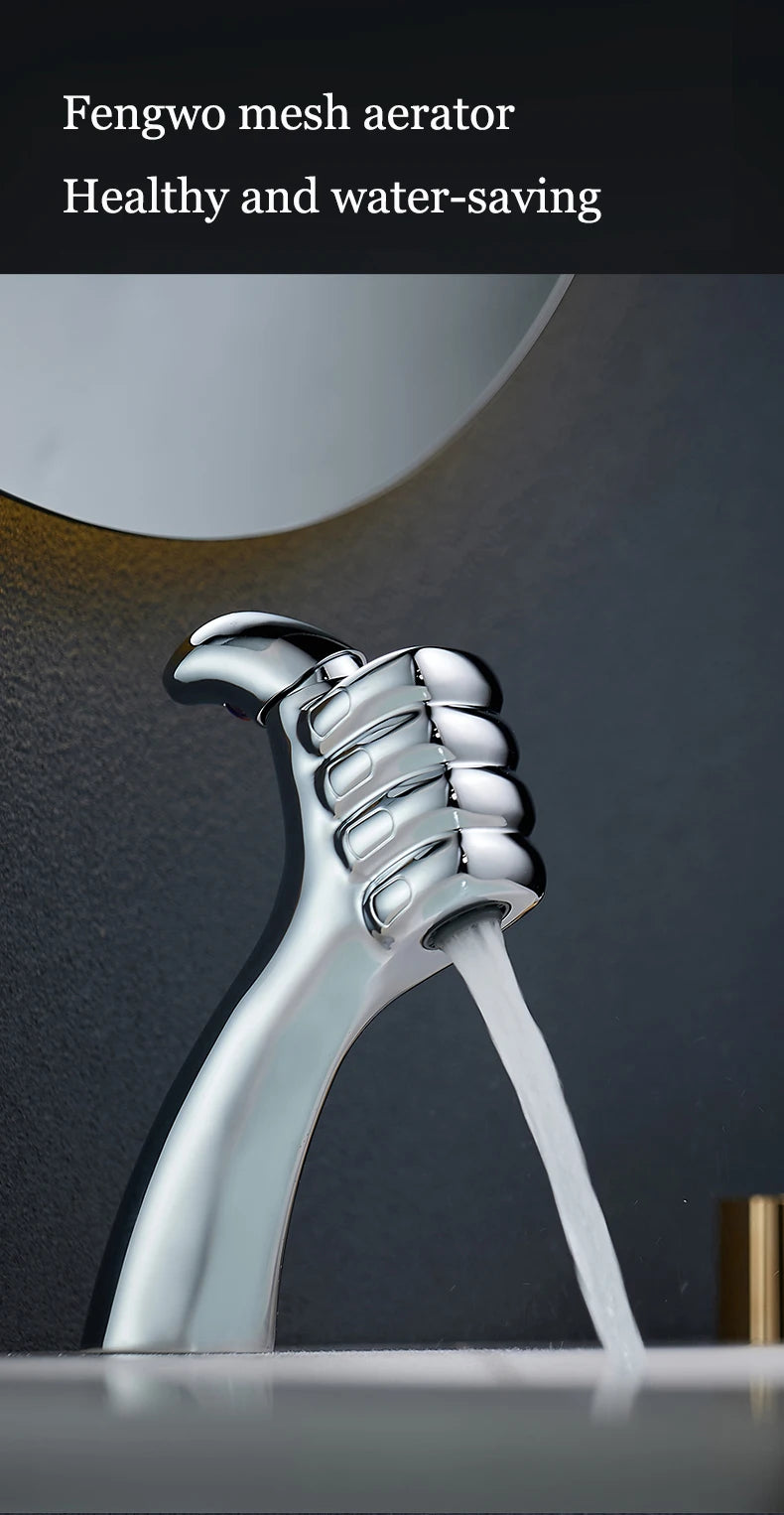 Basin Faucet Solid White Black Brass Chrome Handle Water Sink Mixer
