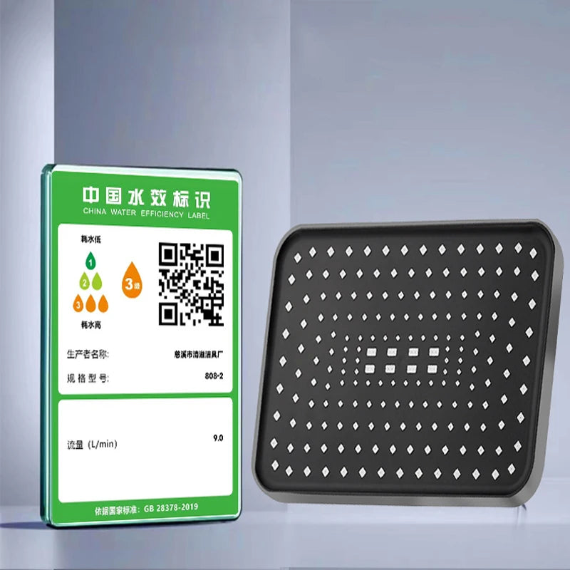 Luxury Bathroom Showerhead, Adjustable Angles, Anti-Clogging Silicone Nozzles,