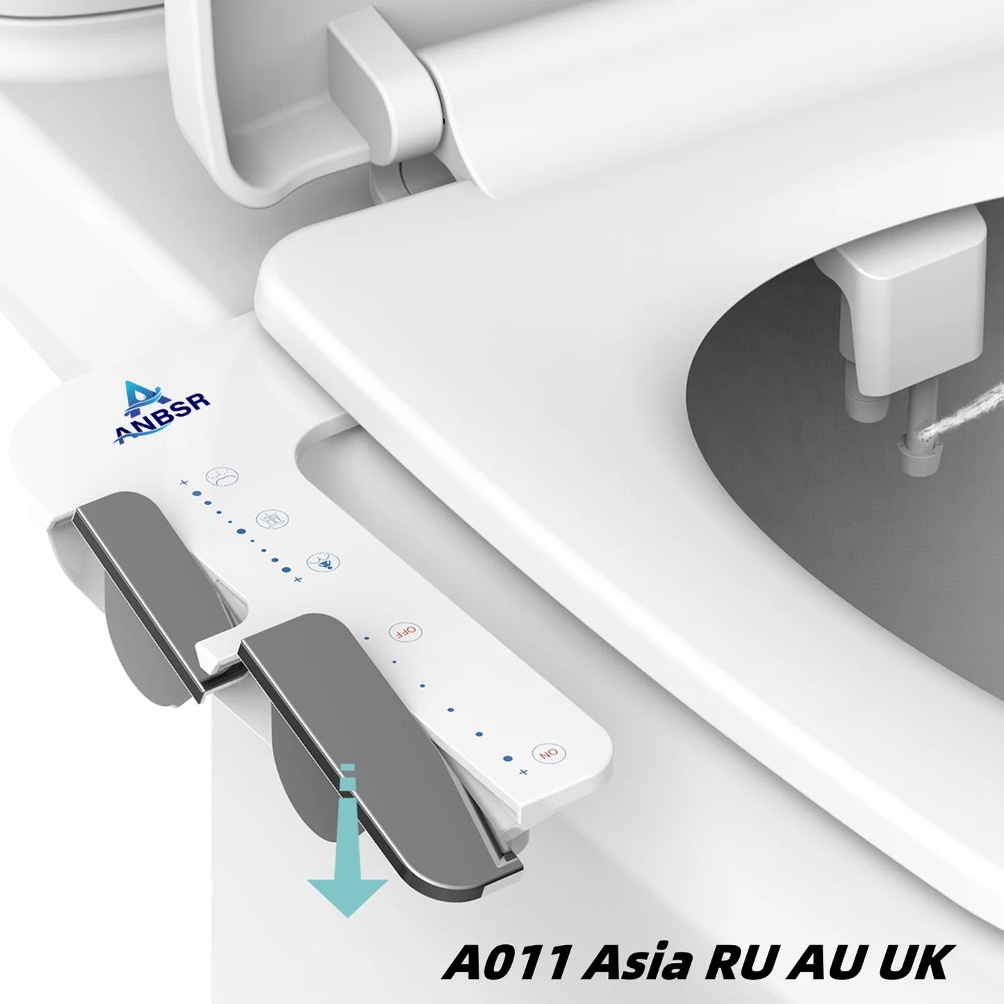 Ultra-Slim 3-in1 Bidet, Self-Cleaning, Posterior&Feminine Wash-(Retractable Dual Nozzles), Non-Electric Bidet Attachment