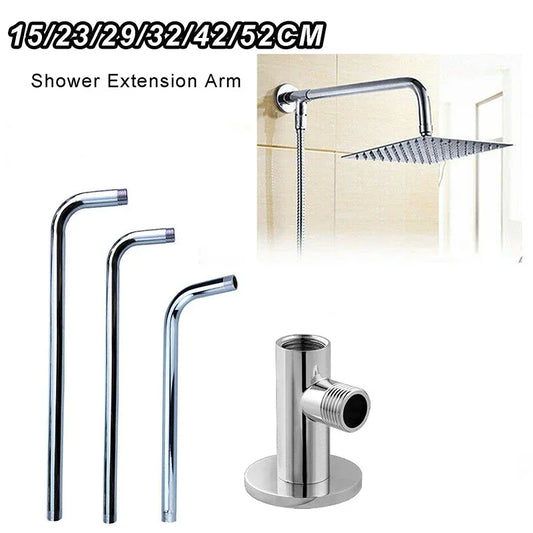 Wall-mounted Stainless Steel Shower Head Extension Arm Rain Extension Tube