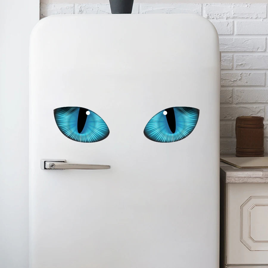 Luminous Blue Eye Wall Decals - Glow In Dark Toilet Stickers