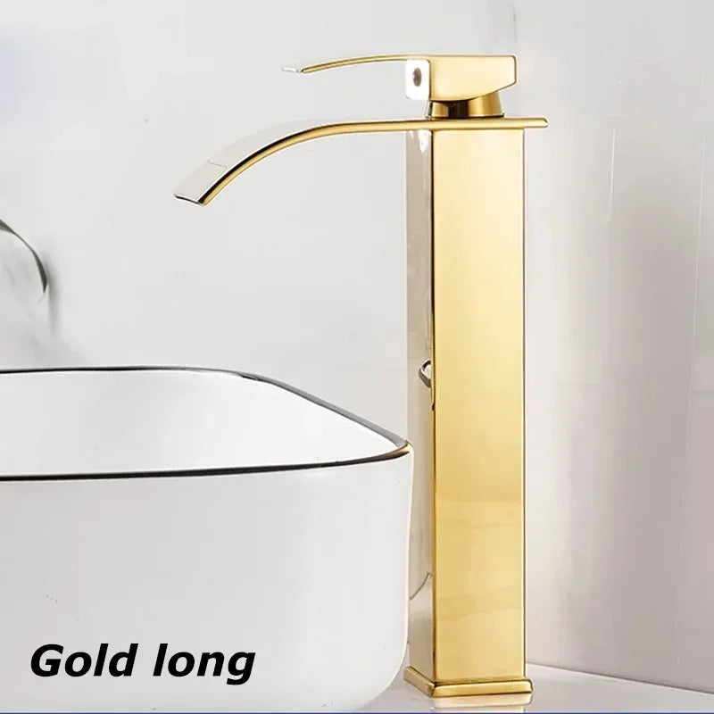 Hot and Cold Water Waterfall Dragon Head Washbasin Single Faucet