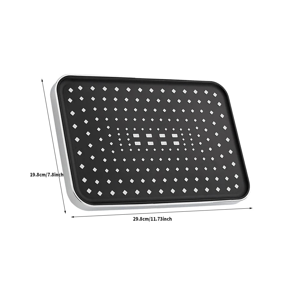 High Pressure 12 Inch Rain Shower Head Supercharged with 360°Adjustable Swivel, Large Flow
