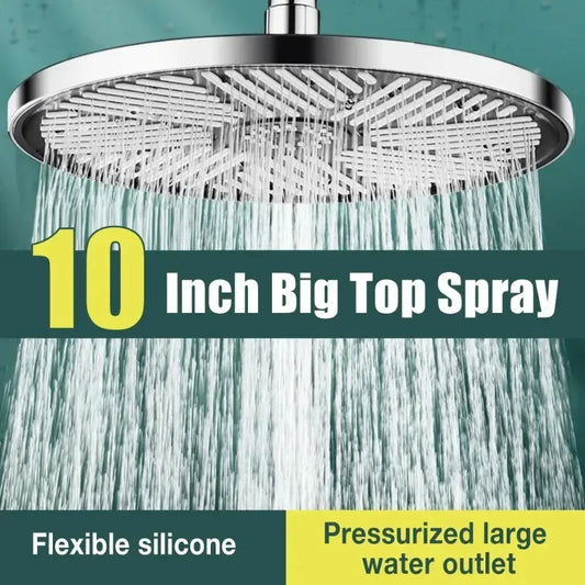 10 Inch Big Panel Rainfall Shower Head ,High Pressure, Water Saving