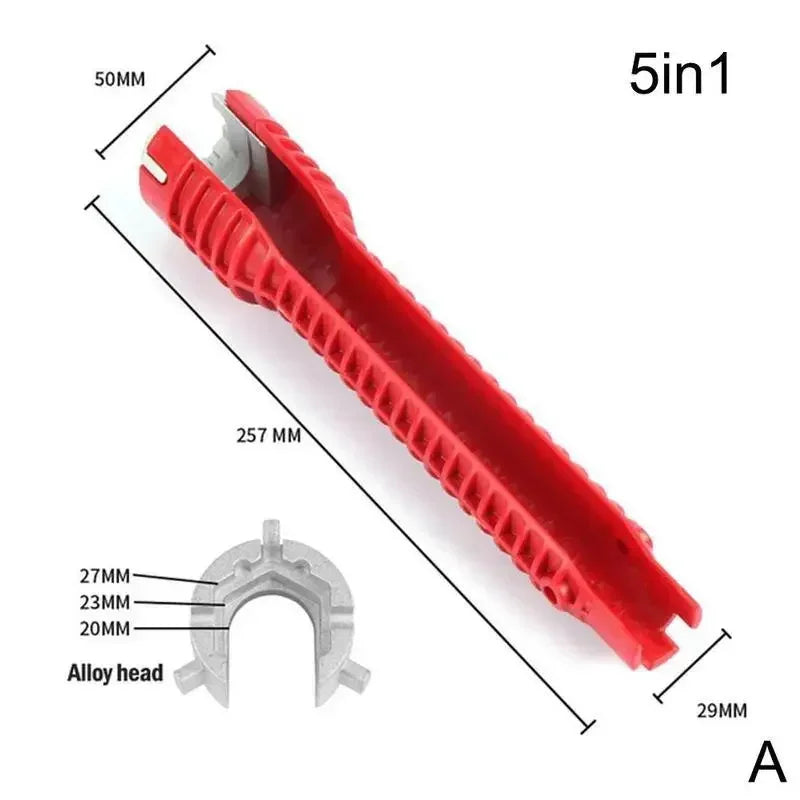 8 in 1 Anti-Slip Flume Socket Wrench Nut Remover for Sink Repair Bathroom Faucet Assembly Plumbing Installation Hand Tool