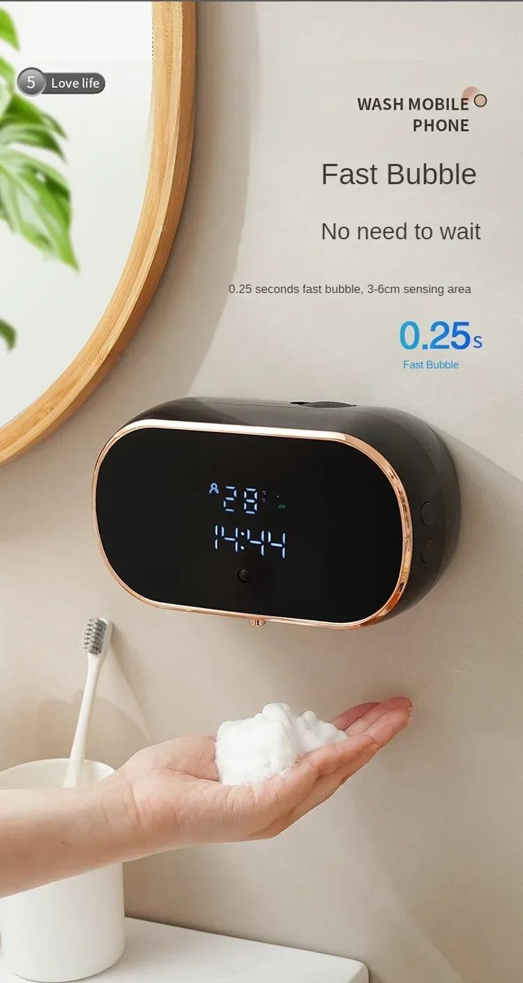 Intelligent Wall Mounted Sensing Soap Dispenser with Non-contact Infrared Bubbles Suitable for For Bathroom Smart Washing Hand