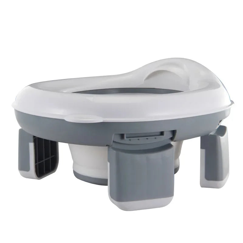3 in 1 Travel Toilet Seat Foldable Children Potty with Bags Baby Pot Portable Silicone Baby Potty Training Toilet Seat