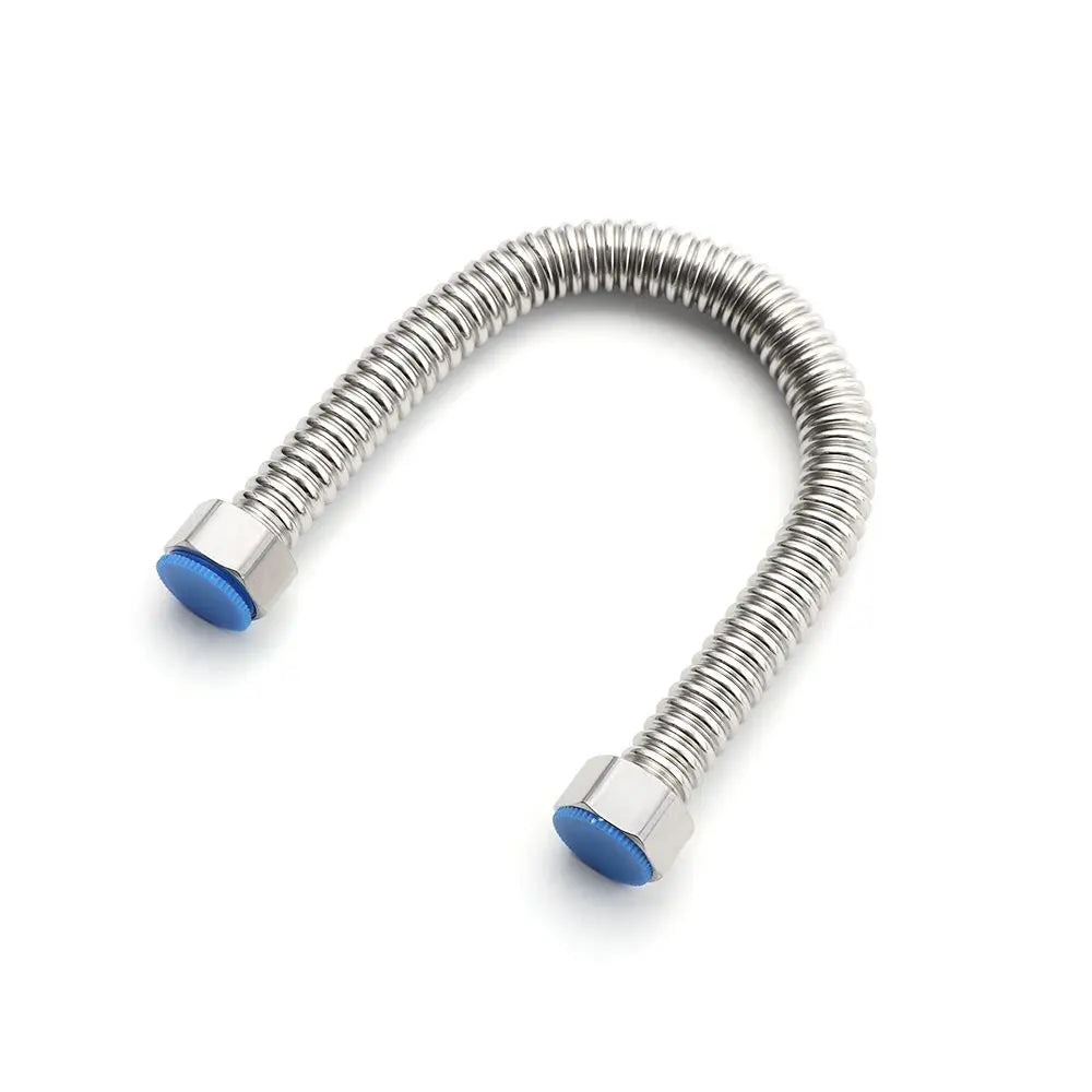 G1/2" Stainless Steel Corrugated Supply Hose Water Heater Connector Plumbing Pipe Hose Tube Thickened Extendable Hose Tube