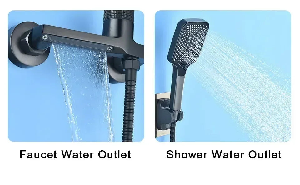 Gun Grey Shower Set , Bathroom Shower Faucet