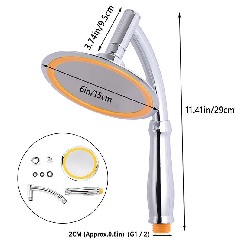 6 Inch High Pressure 360 Degrees Rotation Large Round Big Rainfall Sprayer