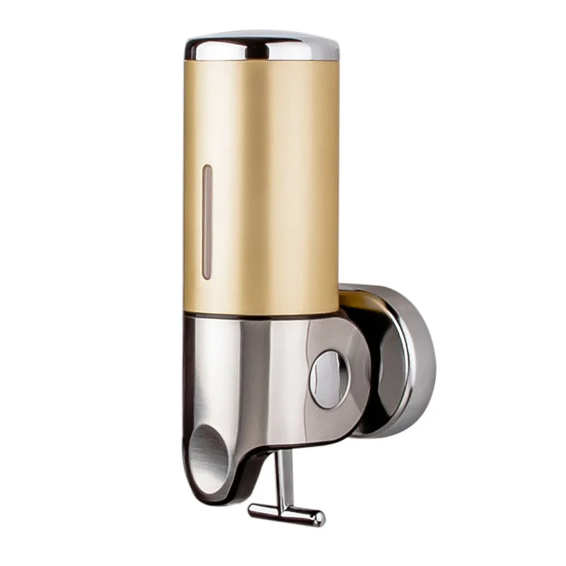 500ML Shampoo Soap Liquid Dispenser Single/Double/Triple Wall Mounted Square Manual Shower Shampoo Liquid Dispenser