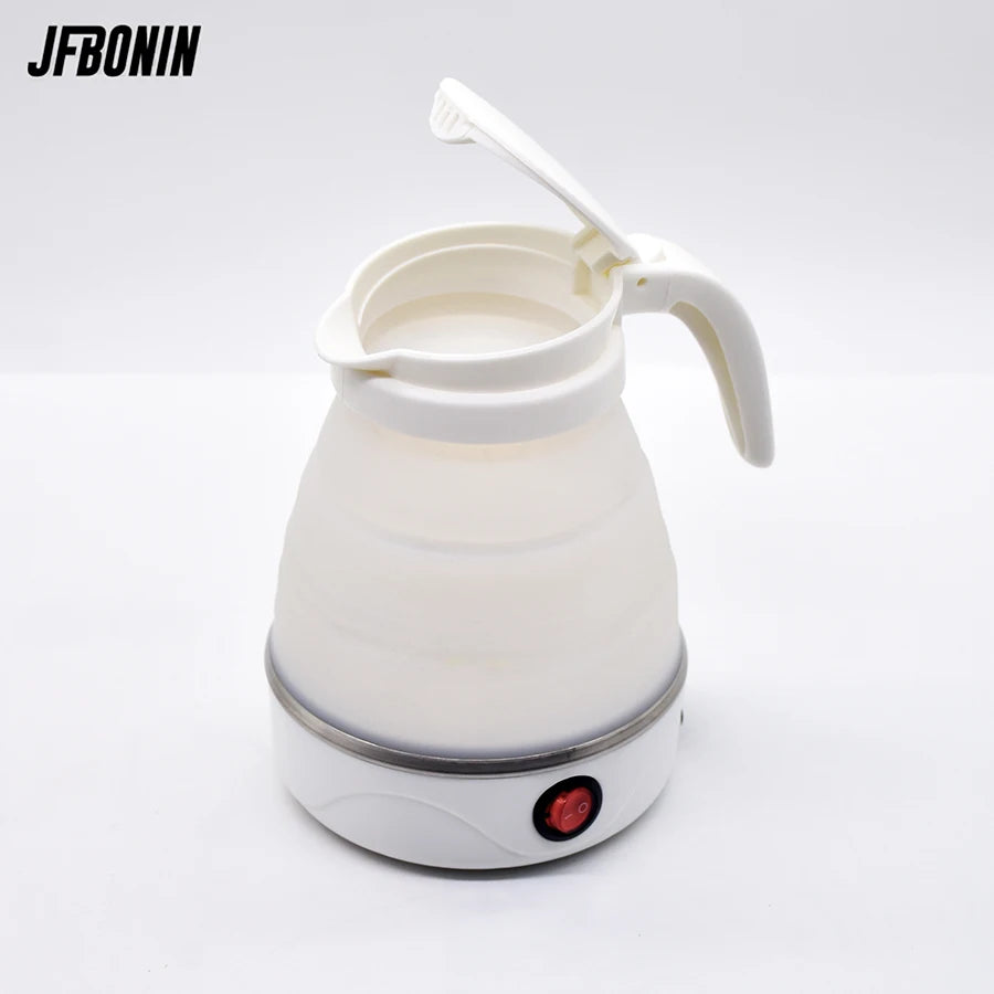 0.6L Mini Folding Kettle Portable Water Heater 600W Silicone Compression Electric Kettle