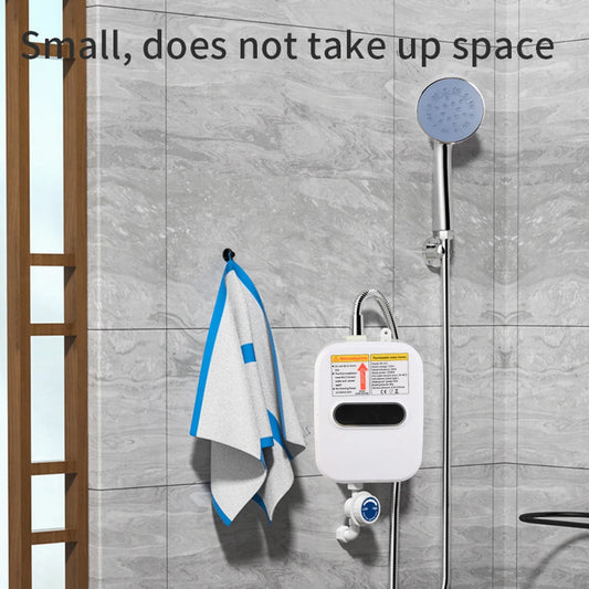 Small Instant Electric Water Heater LCD Temperature Display IPX4 Quick Heating Shower Water Heating Device Set