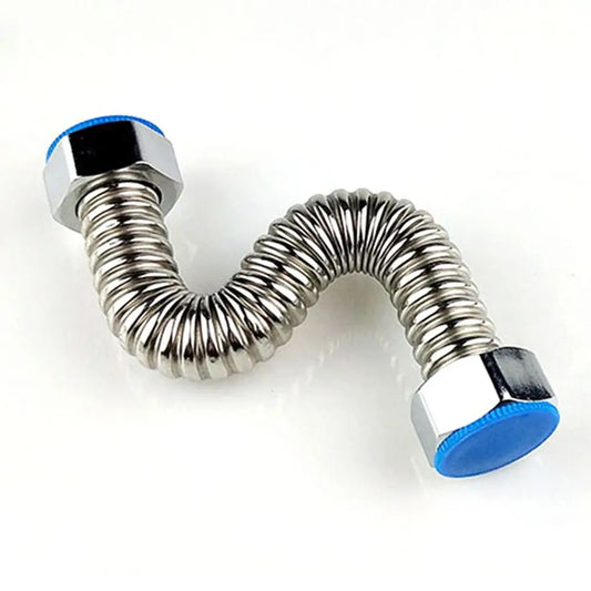 G1/2" Stainless Steel Corrugated Supply Hose Water Heater Connector Plumbing Pipe Hose Tube Thickened Extendable Hose Tube
