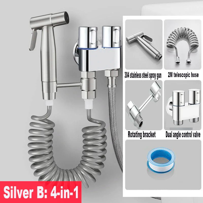 Handheld Toilet Bidet Faucet Sprayer Stainless Steel
