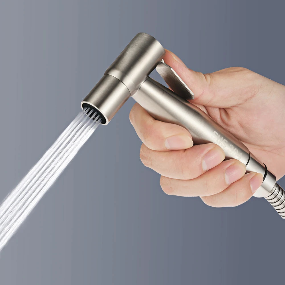 Stainless Steel Faucet Spray Gun Handheld Toilet Bidet Water Sprayer