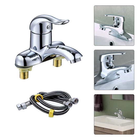 Bathroom Faucet Double-Hole Basin Hot And Cold Water Faucet