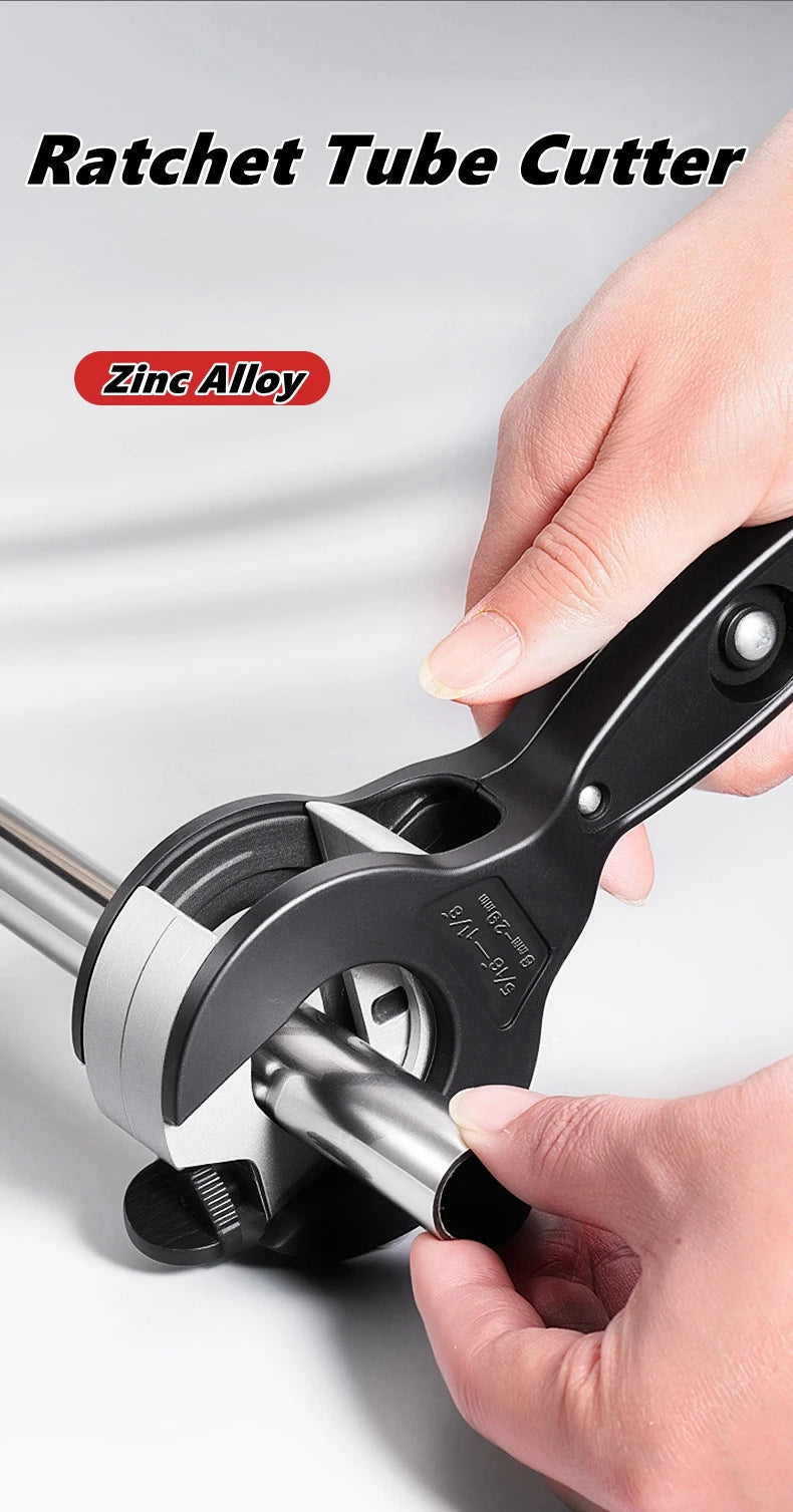 Ratcheting Tubing Cutter 8-29mm Universal Pipe Cutter Stainless Steel Copper Aluminium Ratchet Scissors Hose Cutting Hand Tools