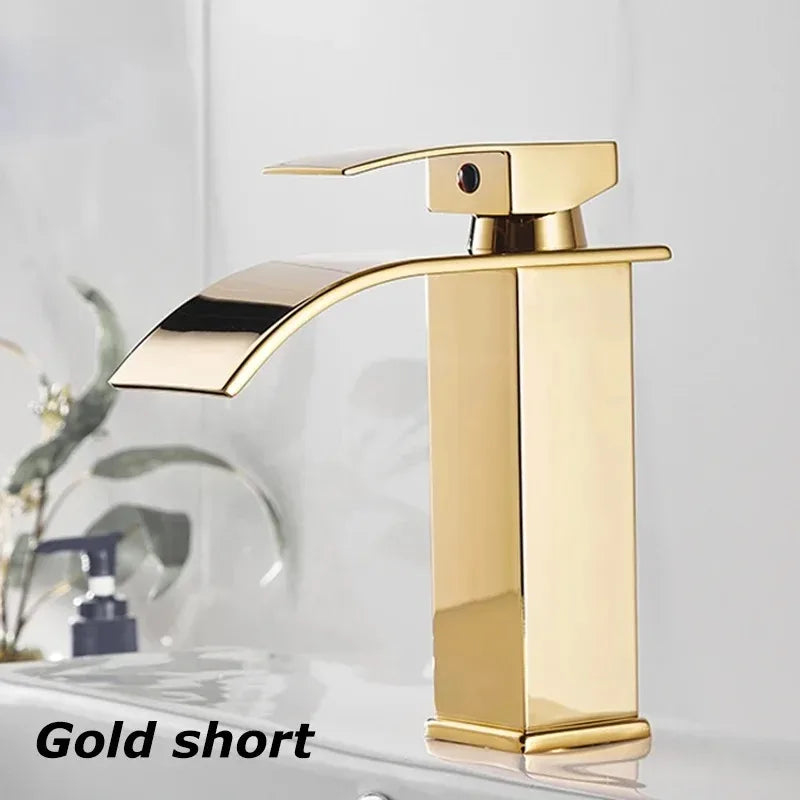 Hot and Cold Water Waterfall Dragon Head Washbasin Single Faucet
