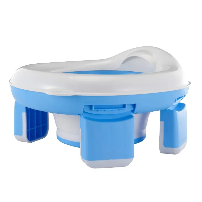 3 in 1 Travel Toilet Seat Foldable Children Potty with Bags Baby Pot Portable Silicone Baby Potty Training Toilet Seat