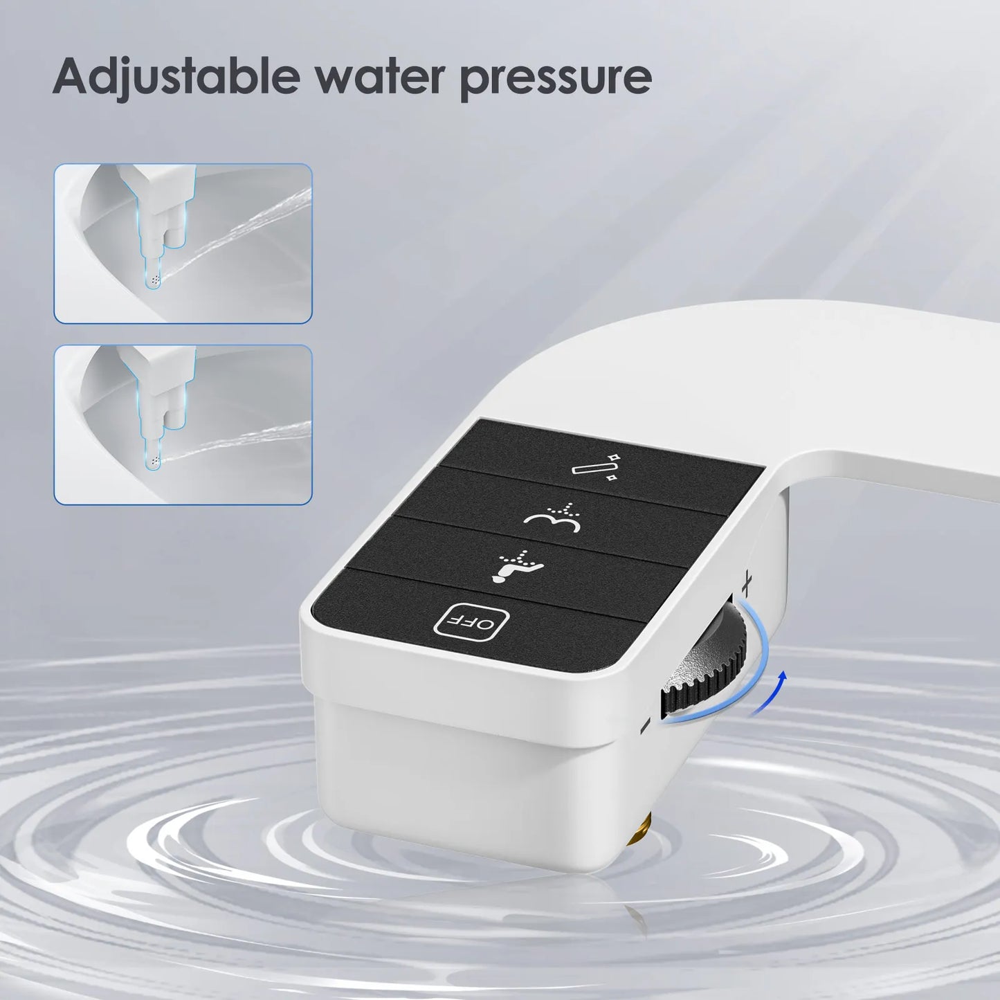 Bidet Attachment for Toilet Seat Self Cleaning Attachment Non-Electric Dual Nozzle Bidet Adjustable Water Pressure