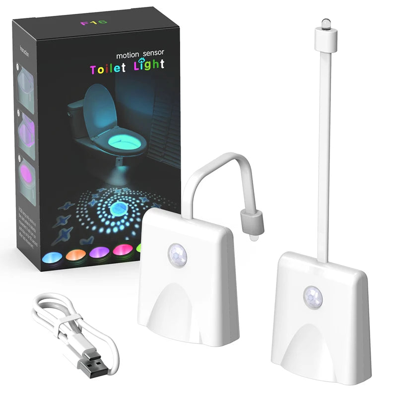 Motion Sensor Toilet Night Light 8-Color Changes