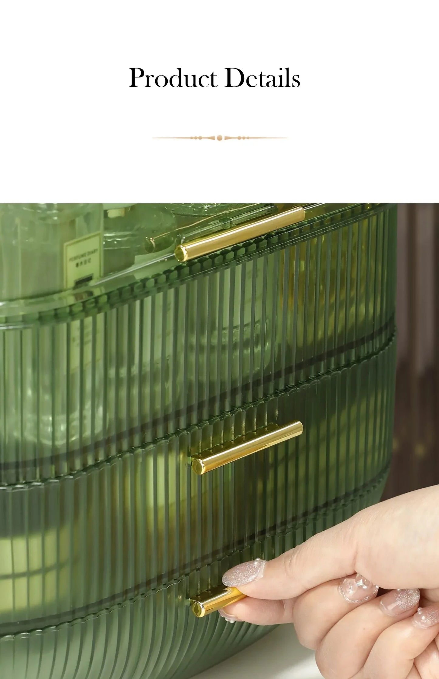 Cosmetics Storage Box Large Makeup Organizer Drawers Dustproof Display Cases for Vanity Makeup Brushes Holder with Lid