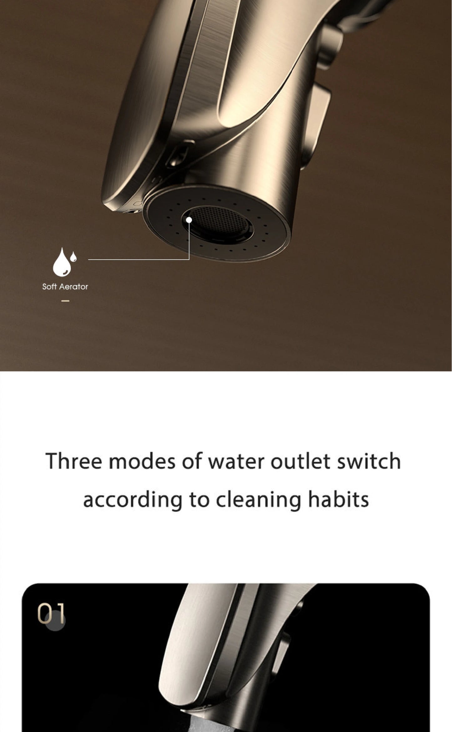 Luxury brass gun gray kitchen faucet Digital display Intelligent induction magnetic suction Pull-Out design Cold & hot sink Tap