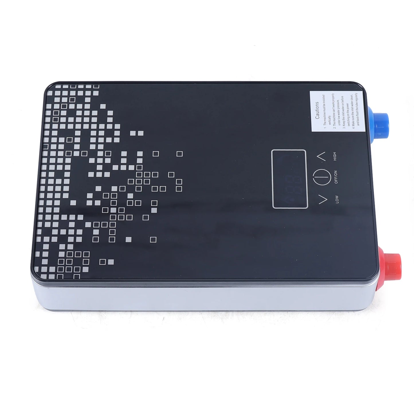 Electric Water Heater 6.5kW Instant Hot Water Heater with Digital Display for Bathroom-220V Black Bathroom Shower Hot Water Set