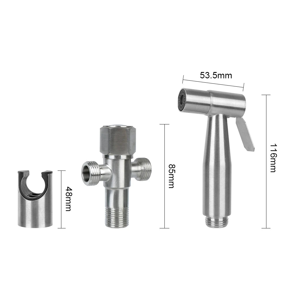 Bidet sprayer set For toilet ,hand sprayer self cleaning Hand Bidet faucet Stainless Steel