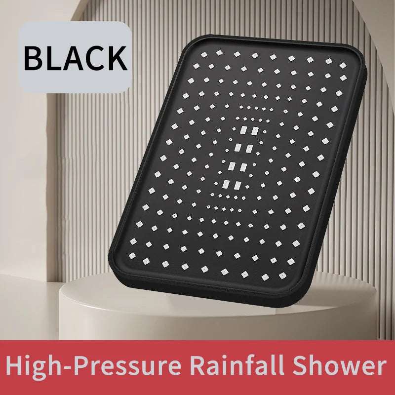 High Pressure 12 Inch Rain Shower Head Supercharged with 360°Adjustable Swivel, Large Flow