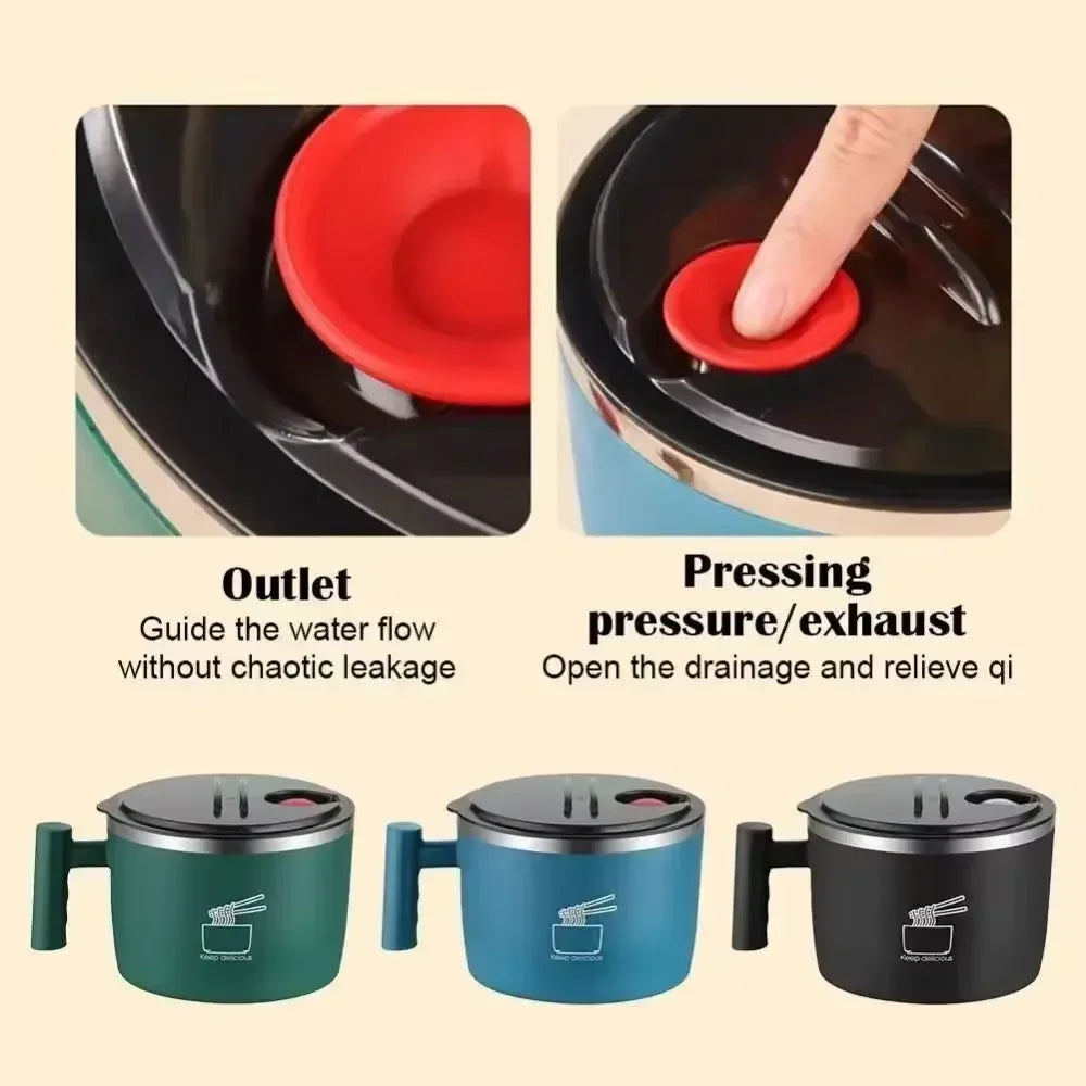 Ramen Bowl, Lunch Container,1000ml Large Thai Soup Bowls, Tableware with Phone Stand