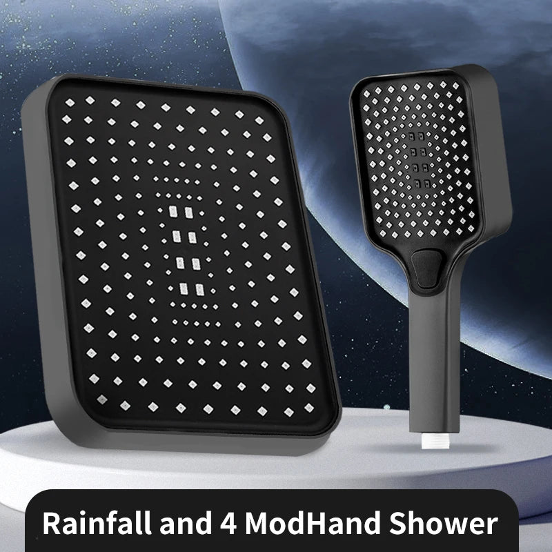 Luxury Bathroom Showerhead, Adjustable Angles, Anti-Clogging Silicone Nozzles,