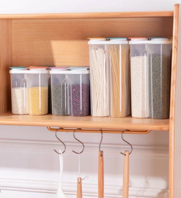 Kitchen Cereals Storage Box Plastic 4 grids ,Food Container Moisture-proof