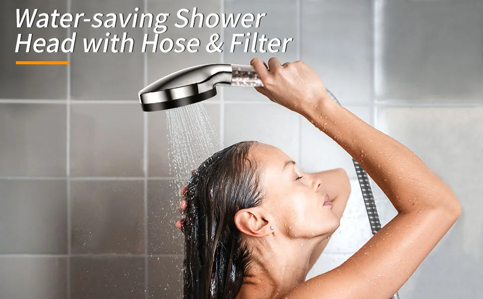Bathroom Handheld 5-speed Adjustment Filter Booster Shower Head