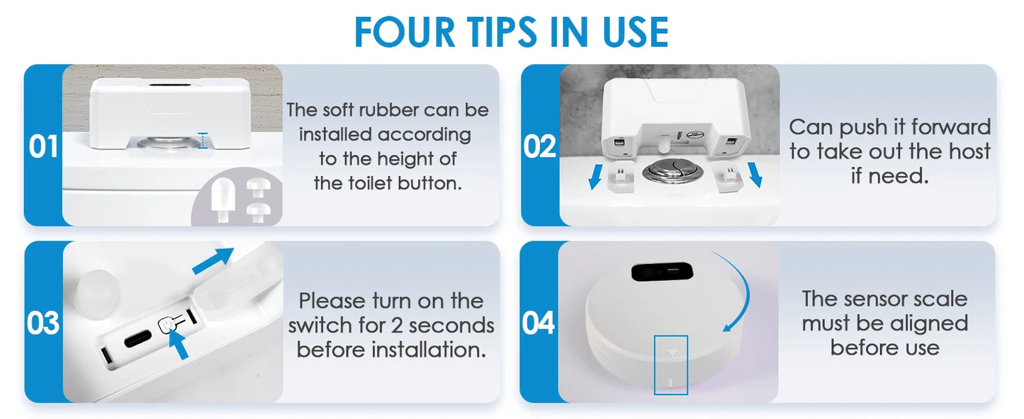 Automatic Toilet Flusher Smart Touchless Toilet Flush Kit