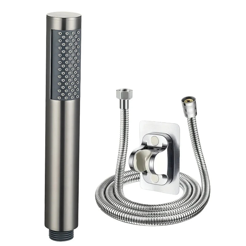 Handheld Cylindrical Stainless Steel Booster Shower Head