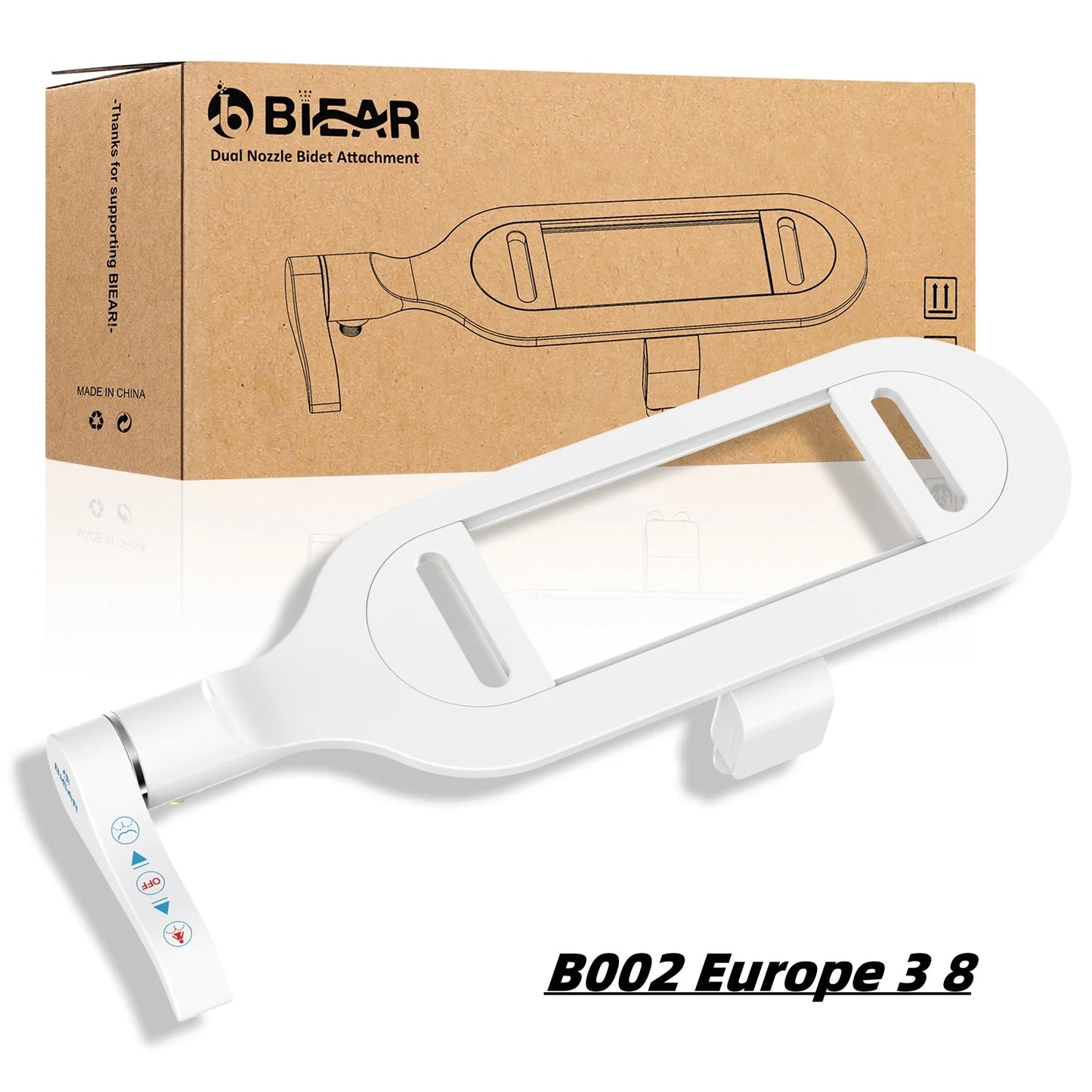 Ultra-Slim Bidet Attachment, Posterior&Feminine Wash-(Retractable Dual Nozzles), Non-Electric Bidet Attachment for Toilet Seat