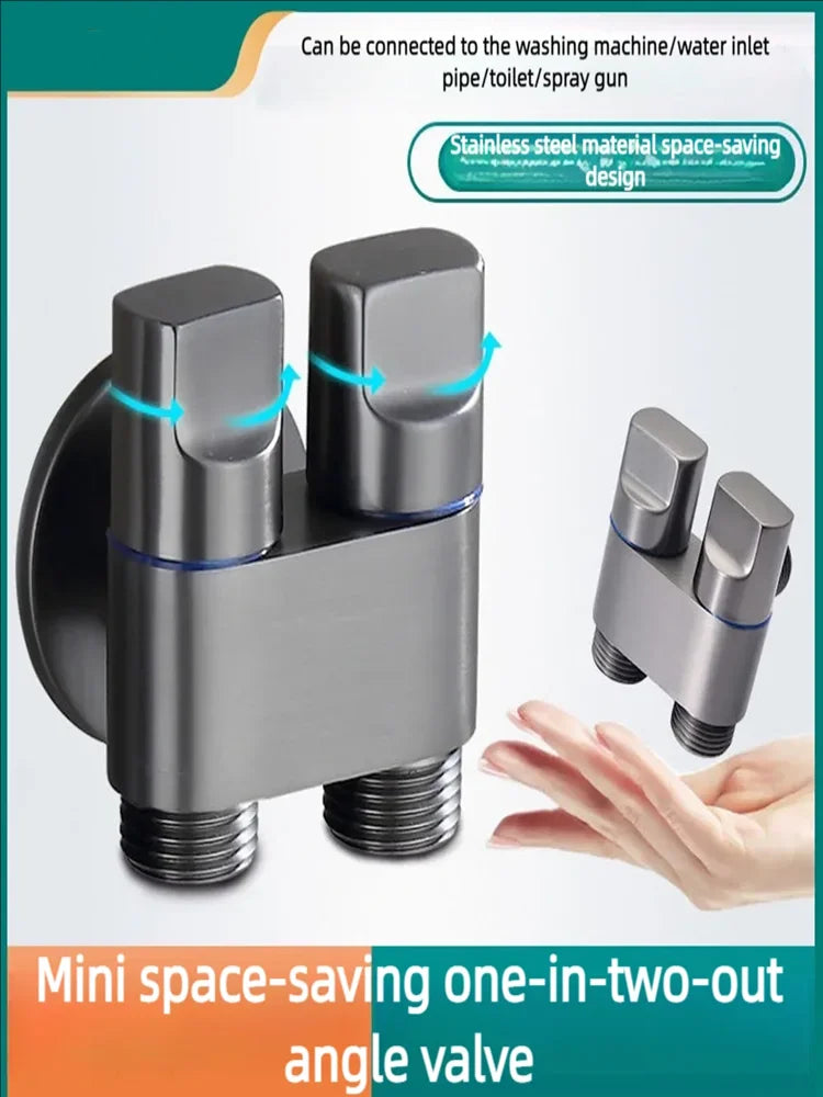 Stainless Steel Dual-Control Angle Valve, Anti-Backflow