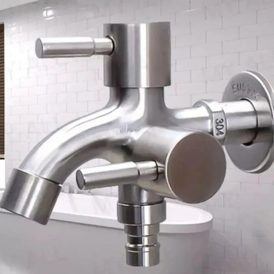 Alloy Brushed Faucet For Washing Machine  Use Faucet Water Multi-function Double-outlet