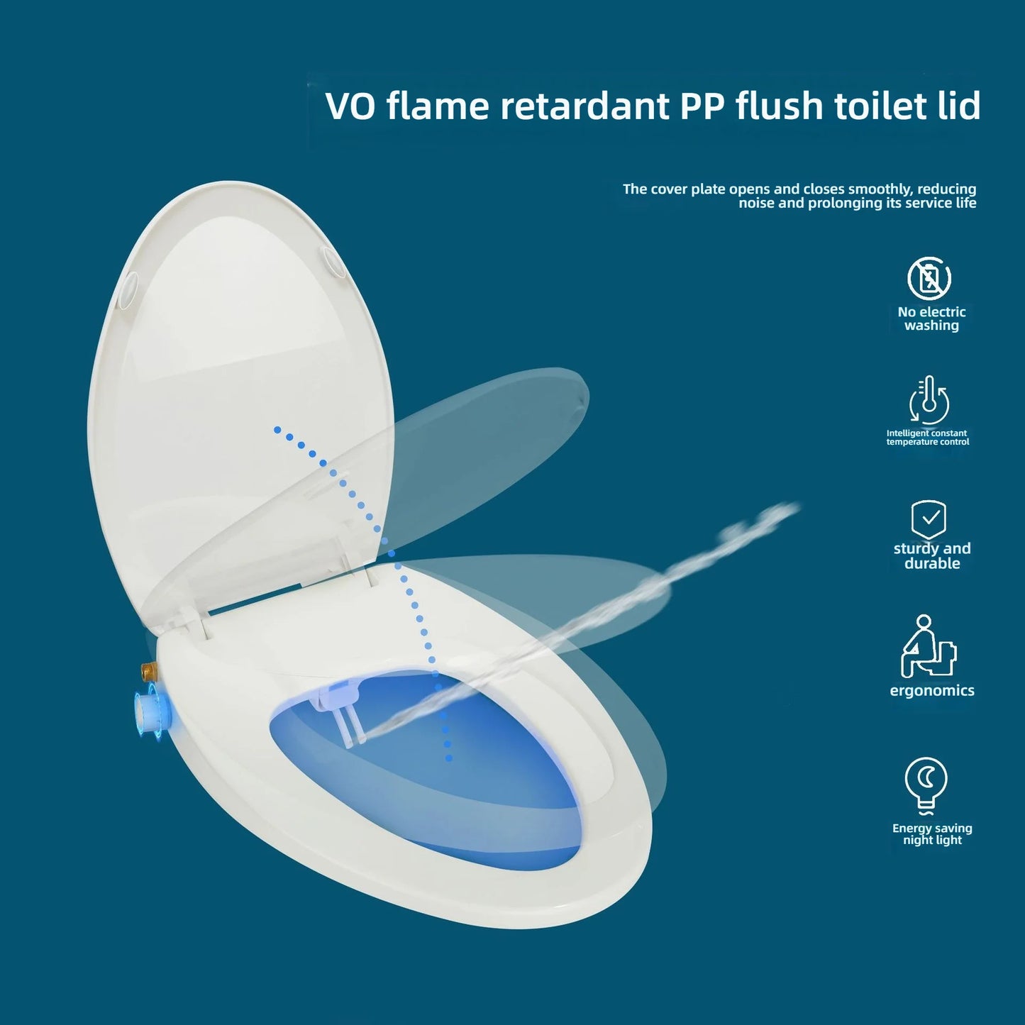 Toilet Bidet Left Handed Body Cleaner Ultra-thin Bidet Easy Installation No Need for Electricity Sprayer Cleaner For Toilets