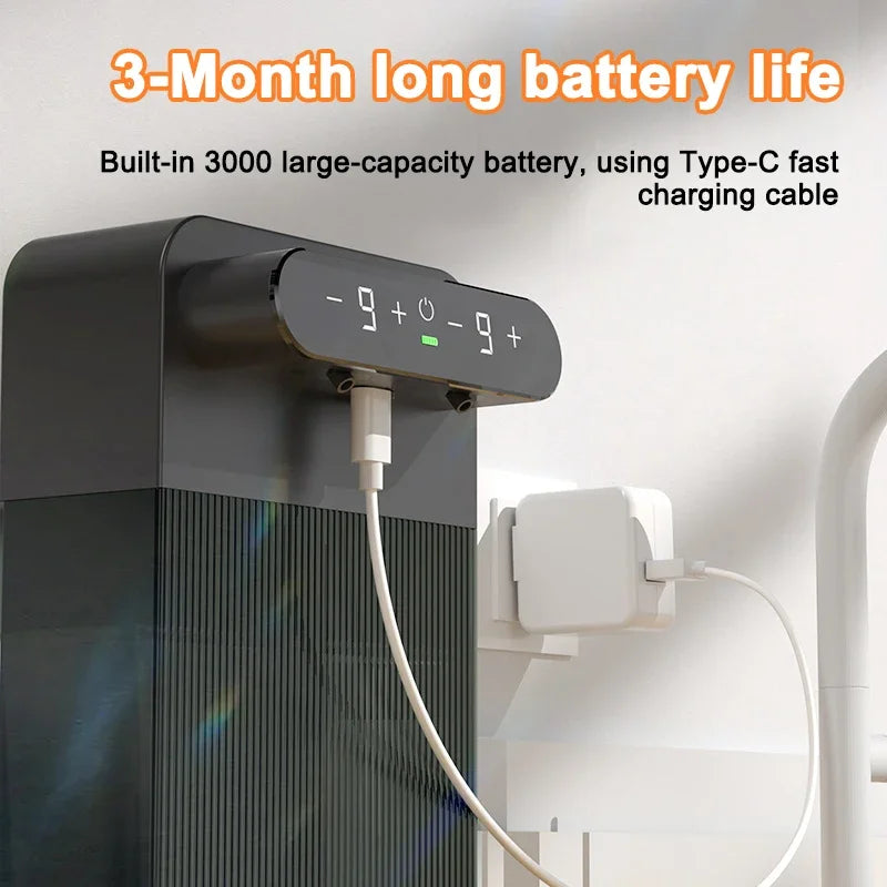3000mAh Automatic Foam and Gel Soap Dispenser Wall Mounted Smart Display Touchless Sensor Foam Dispensers Hand Washer Bathroom