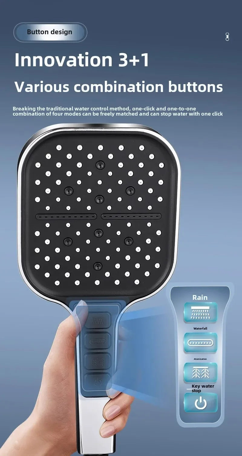 Large Shower Head 7 Modes Adjustable Shower Head