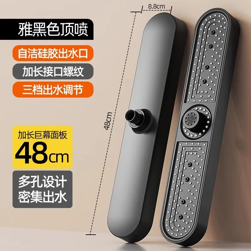 New 480mm Big Panel Showerhead 3 Mode Supercharge Rainfall Shower Head