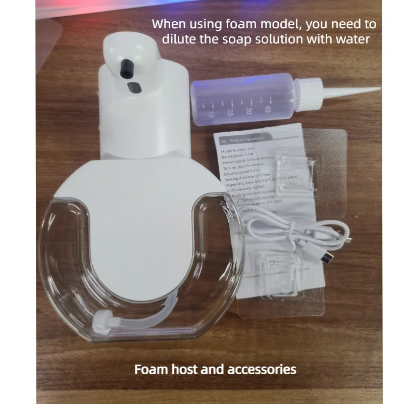 Smart Soap Dispenser 420ml Touchless Motion Sensor Washing Hand Device Wall-Mounted Liquid Soap Dispenser