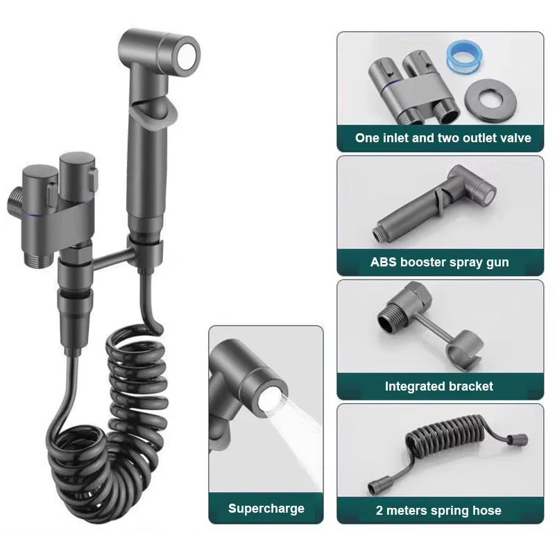 All-copper handheld toilet sprayer, bidet faucet,