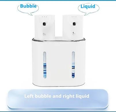 New large capacity automatic induction soap dispenser foam machine double head soap dispenser wall mounted hand sanitizer