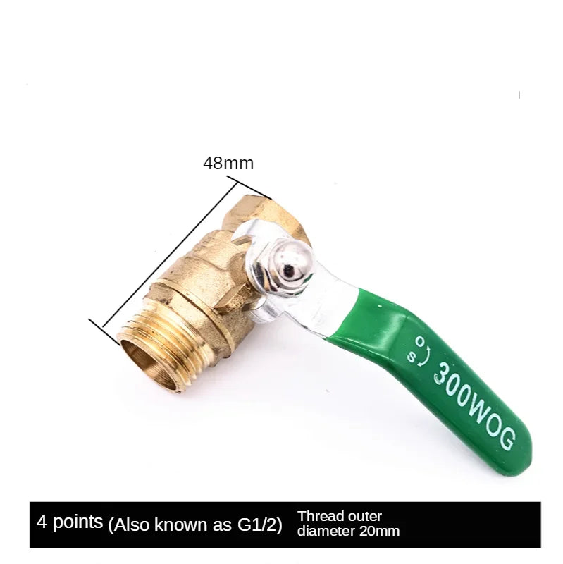 1/2'' Brass Ball Valve Male to Female Water Gas Oil Valve with lever handle Copper Plumbing Valve