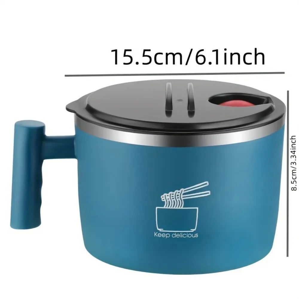 Ramen Bowl, Lunch Container,1000ml Large Thai Soup Bowls, Tableware with Phone Stand