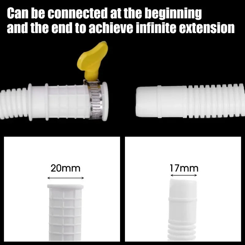 0.5/1/2/3M Washing Machine Draining Hoses Bendable Plastic Tube Faucet Extension Plumbing Hoses Air Conditioner Drain Hoses